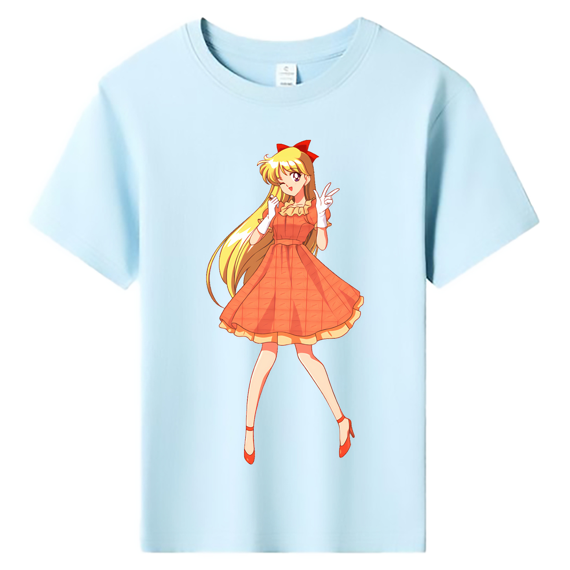 （画像用） 美少女戦士セーラームーン 愛野 美奈子 あいの みなこ Sailor Moon Aino Minako 綿100％キッズTシャツ（フロントプリント）